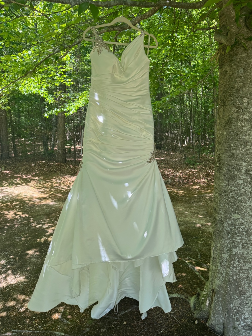 VTG 2006 Sottero and Midgley Embellished Ivory Ruched Wedding Gown - Picture 15 of 17